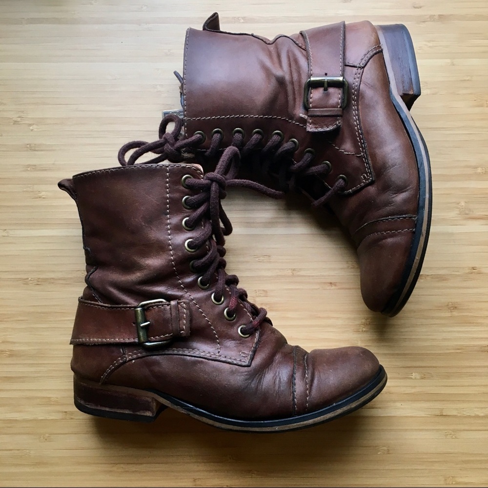 Duo VERSA Lace-up Leather Ankle Boots - Tan (5)